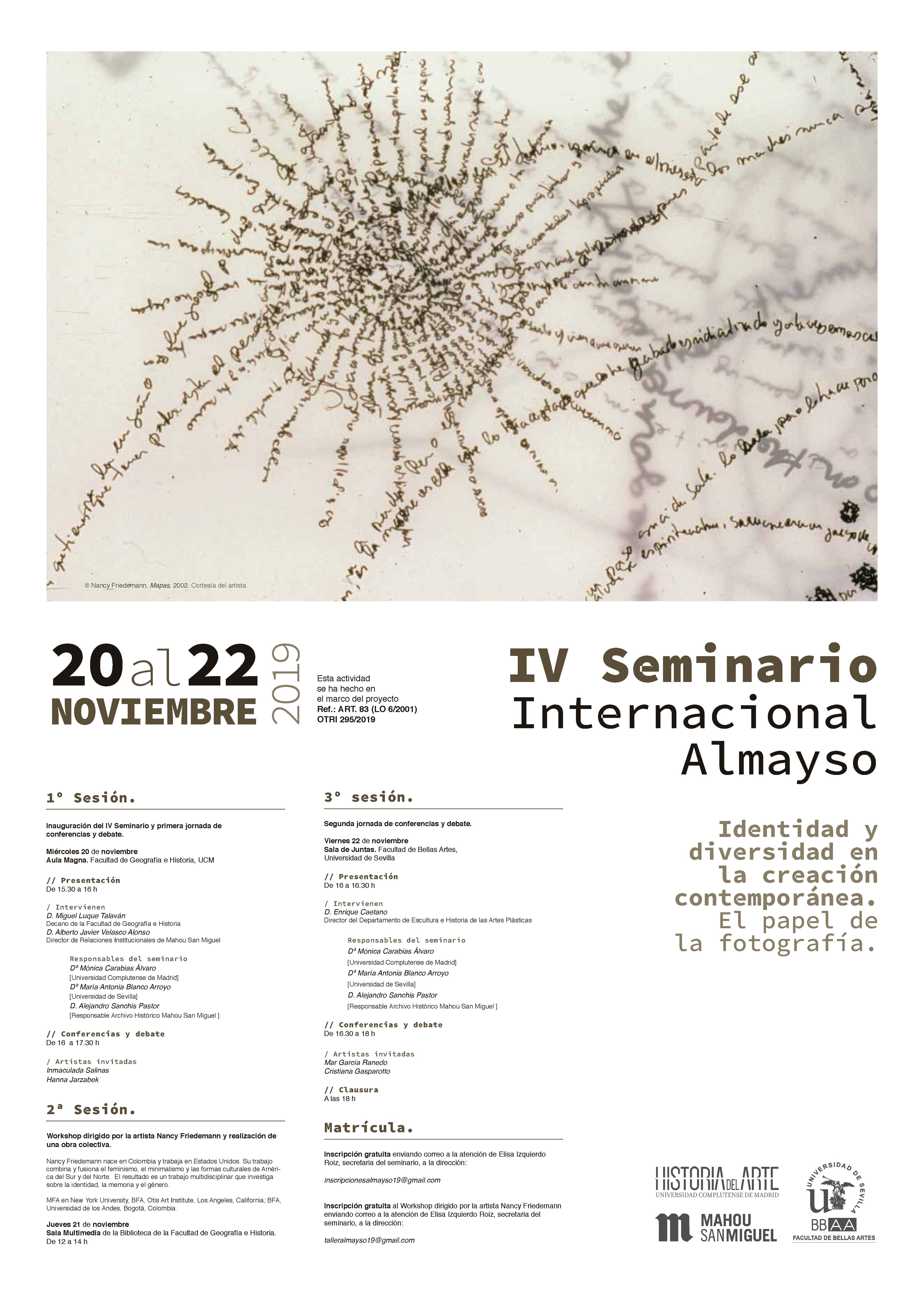 IV Seminario Almayso 2019. Identidad y diversidad en la creación contemporánea. El papel de la fotografía